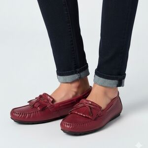 SEBAGO Meriden Kiltie Loafer Moccasin Dark Red Leather 7.5
